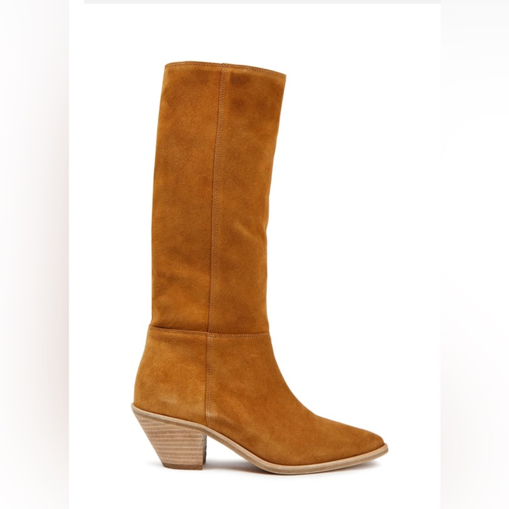 BA&SH Suede boots Tan leather  shops Cowboy
